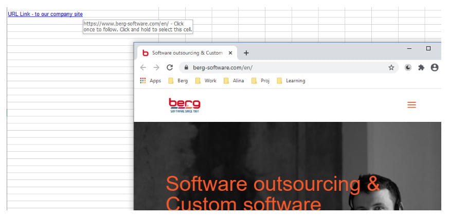 Berg Software - automated reporting - Java to Excel - Add hyperlinks
